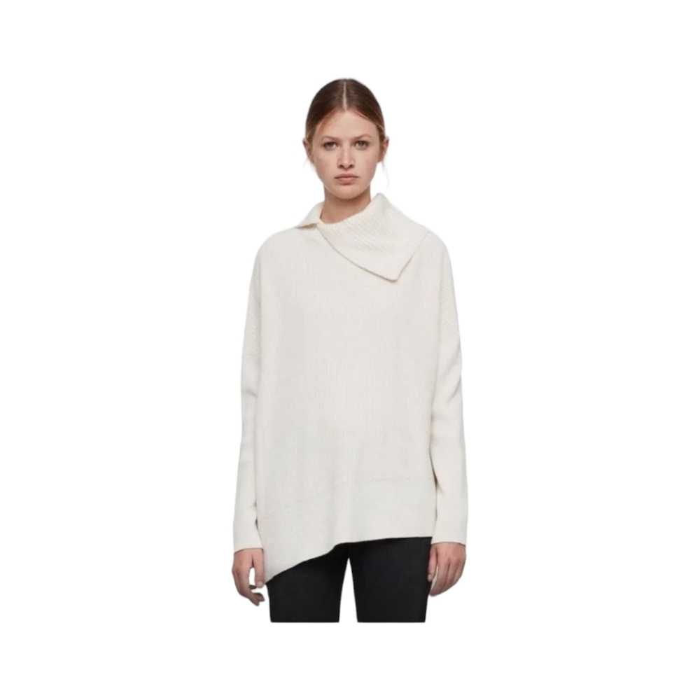 All saints Hettie  Jumper Size Medium Beige Oversized Boxy Fit Wool Blend